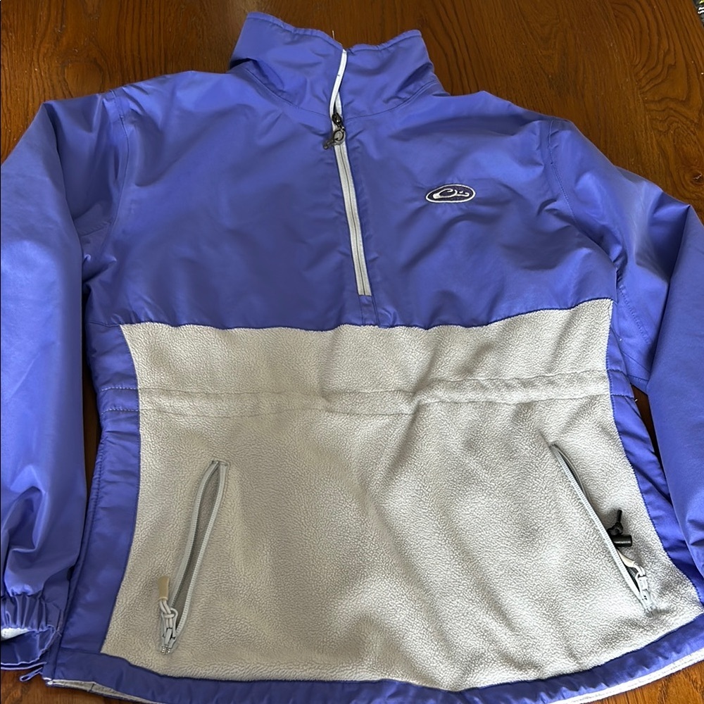 Lady Drake Waterfowl 1/2 Zip Jacket Women’s Size L Purple And Grey Pull‎ Over